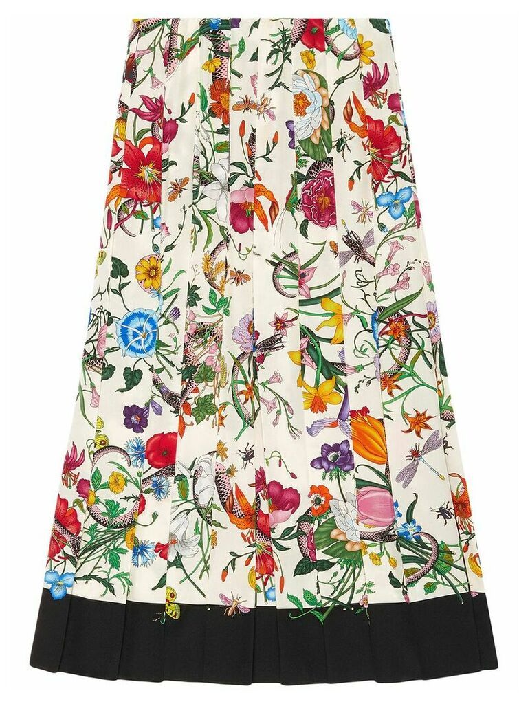 Gucci Flora snake print skirt - Multicolour