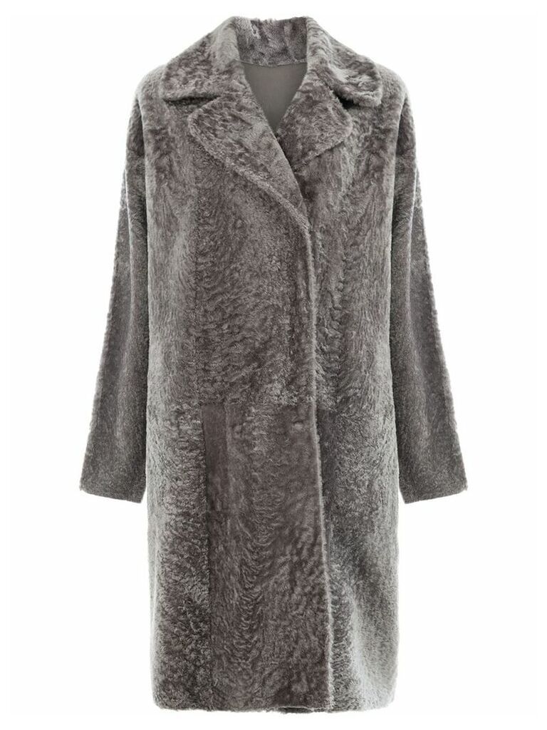 Drome reversible fur coat - Grey