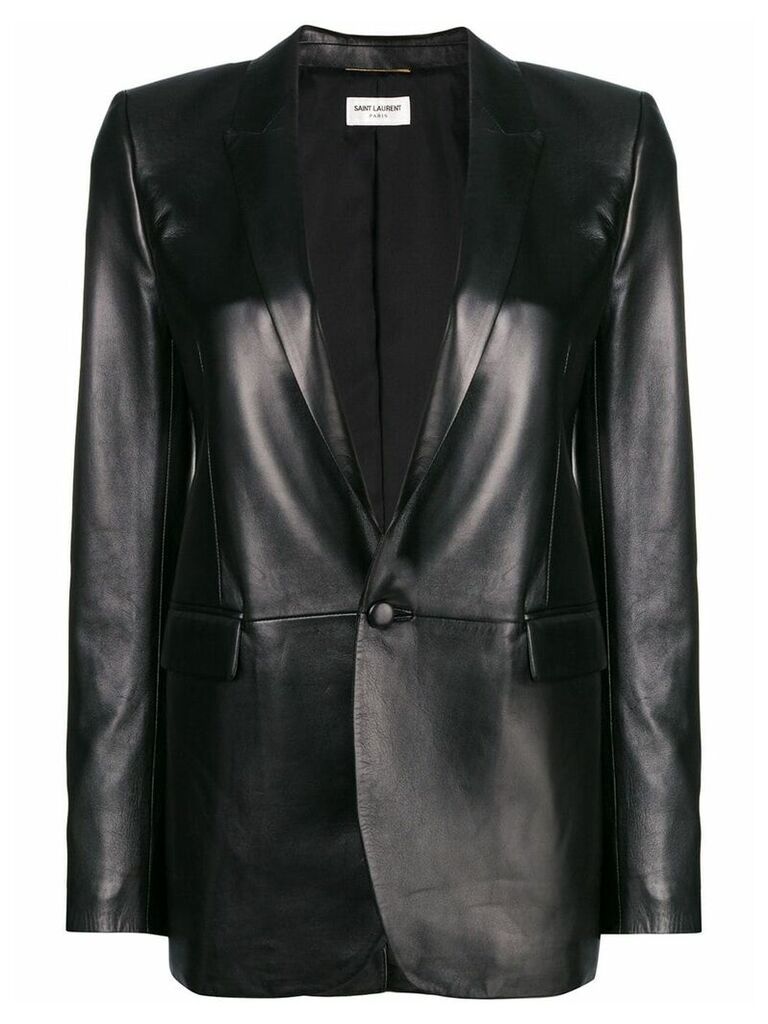 Saint Laurent leather blazer - Black