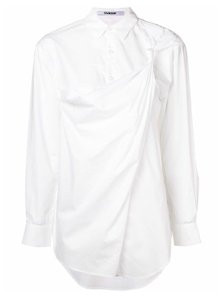 Chalayan knot shoulder shirt - White