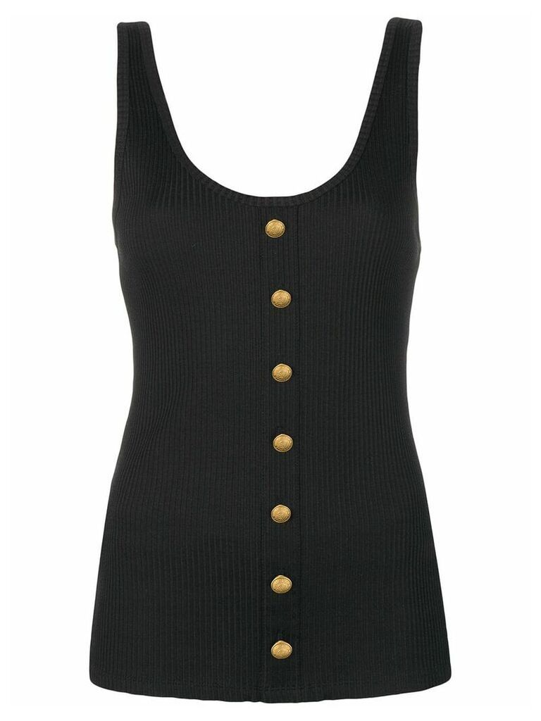 Balmain button detailed vest top - Black