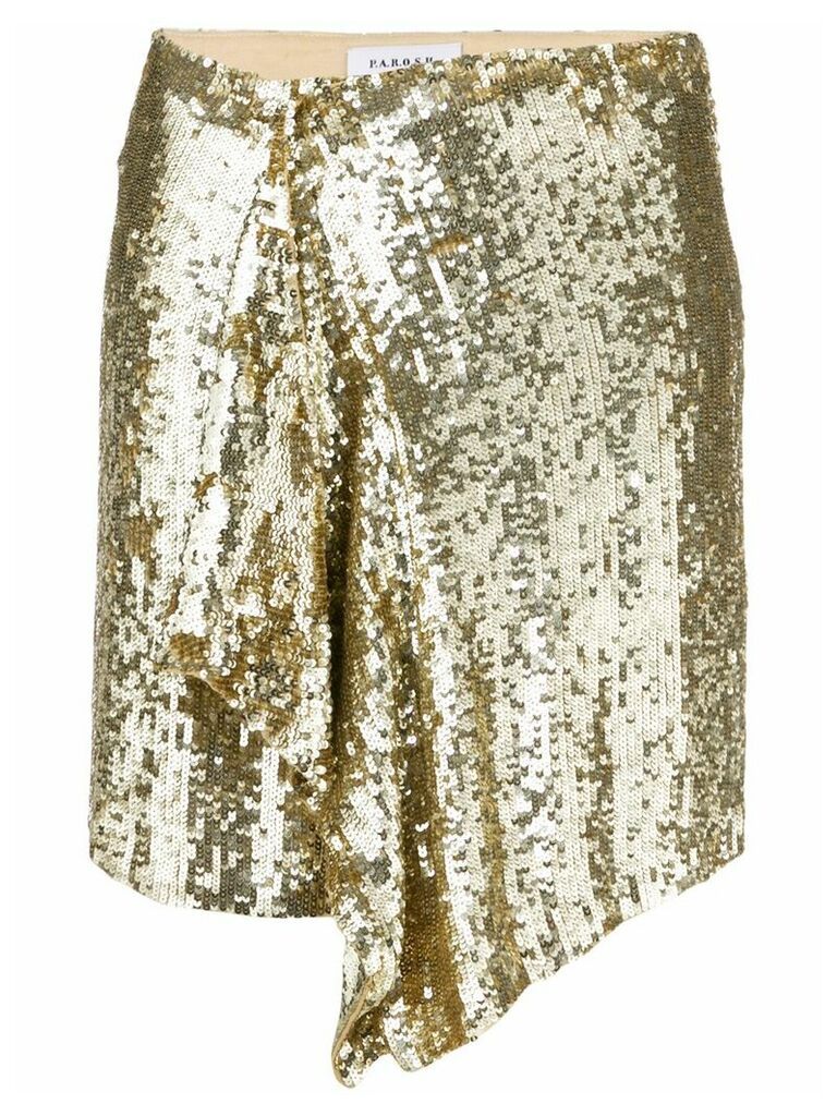 P.A.R.O.S.H. gold disco skirt