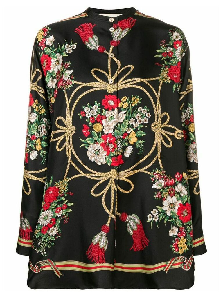Gucci Floral silk blouse - Black