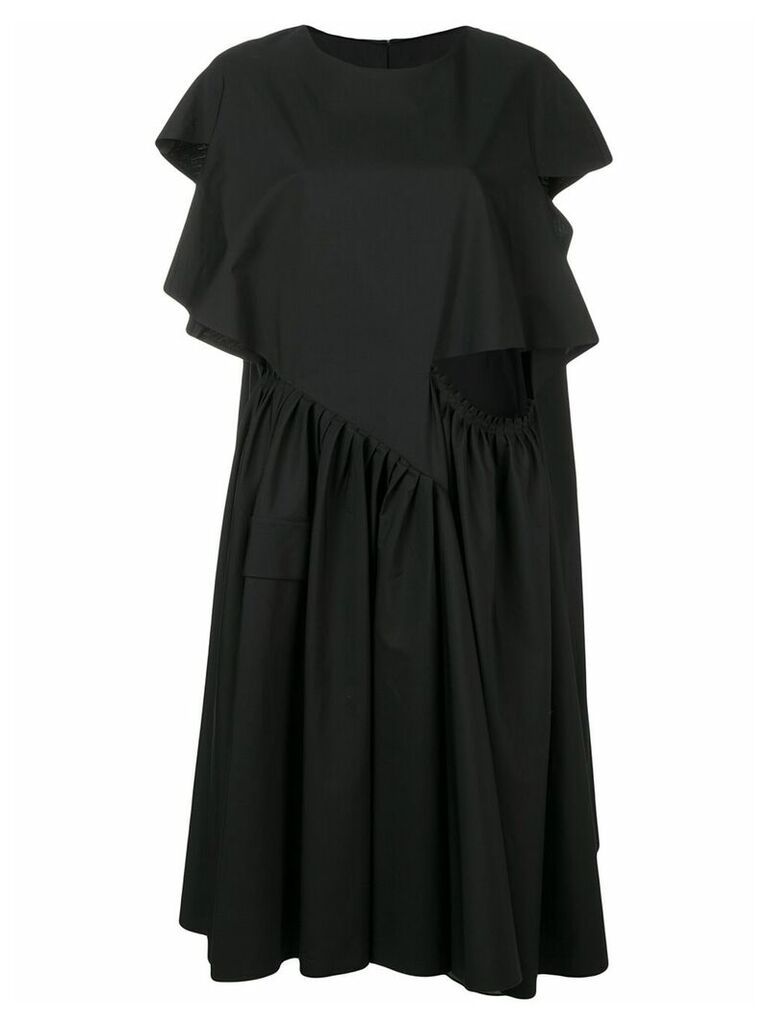 Maison Margiela ruffled asymmetric dress - Black