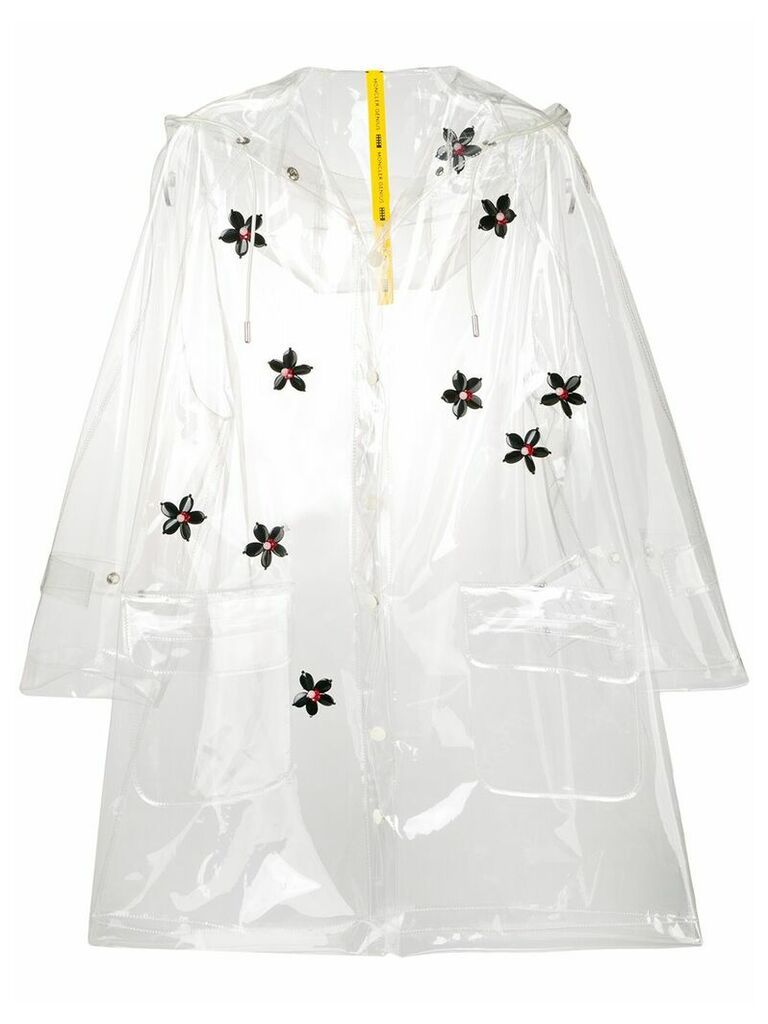 Moncler vinyl raincoat - White