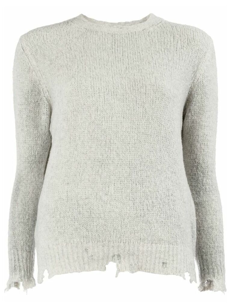 Avant Toi distressed effect sweater - Grey