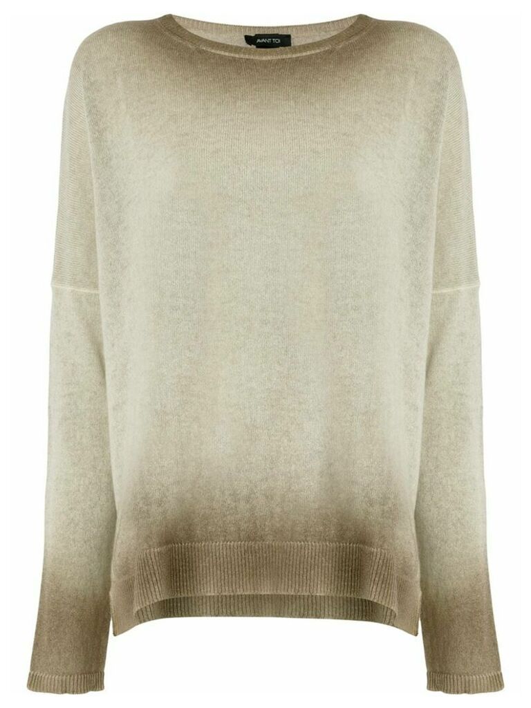 Avant Toi oversized gradient sweater - Neutrals