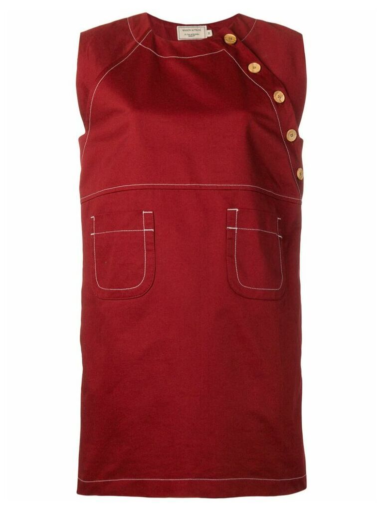 Maison Kitsuné button dress - Red