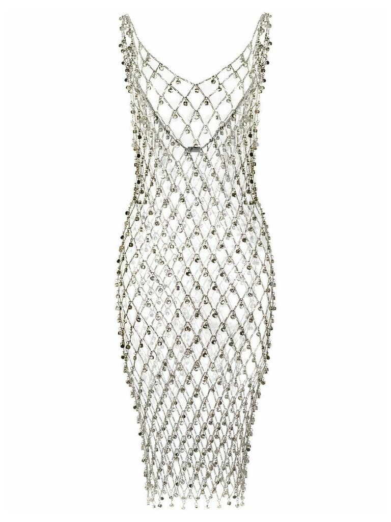 Paco Rabanne embellished chain dress - SILVER by Paco Rabanne