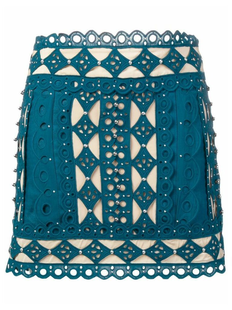 Zimmermann lace embroidered skirt - Blue