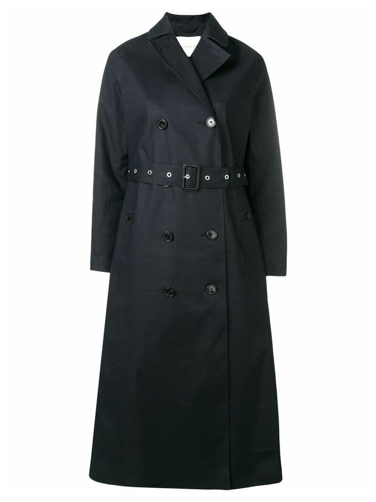 Mackintosh Black Bonded Cotton Long Trench Coat LR-091