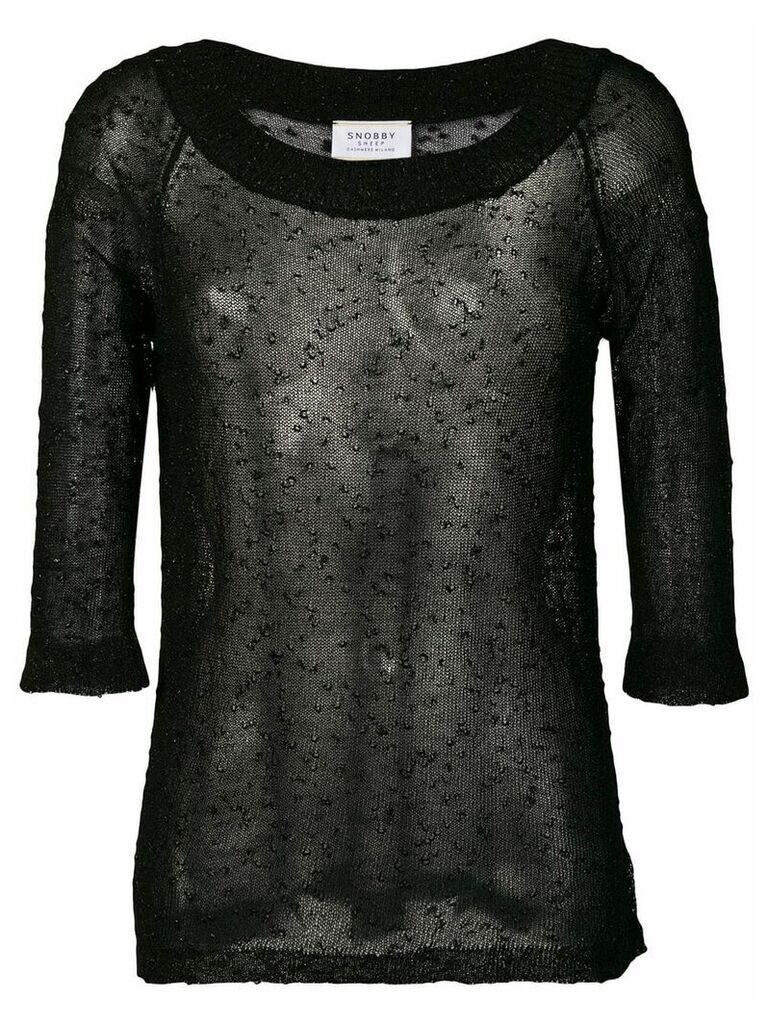 Snobby Sheep sheer structured sweater - Black