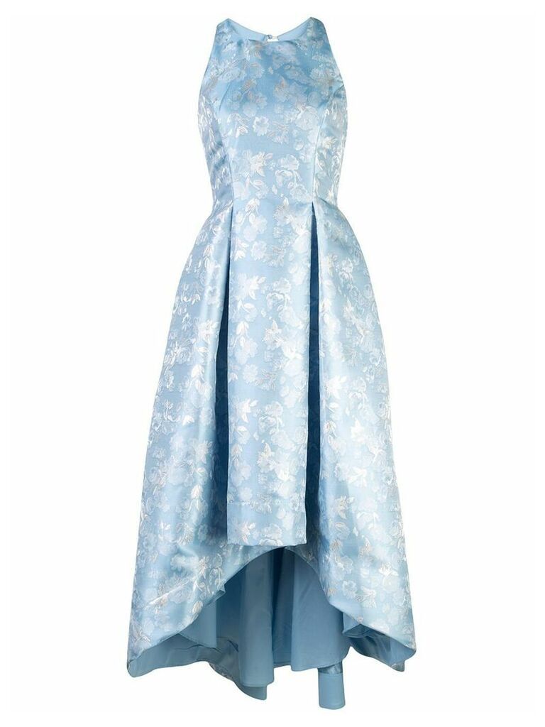 Aidan Mattox floral print full skirt dress - Blue