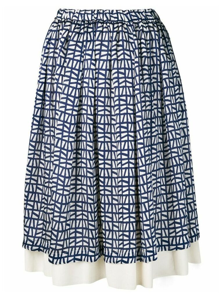 Comme Des Garçons Comme Des Garçons full printed skirt - Blue
