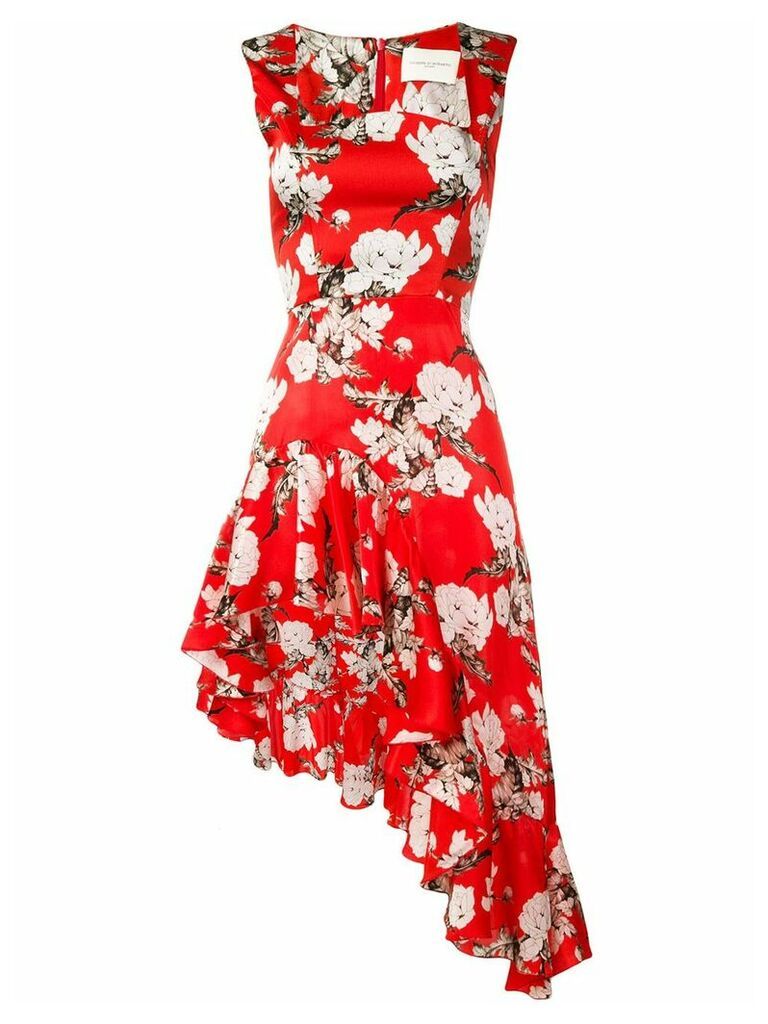 Giuseppe Di Morabito floral print ruffled dress - Red