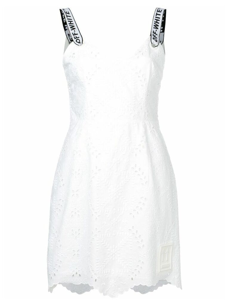 Off-White sangallo embroidery dress