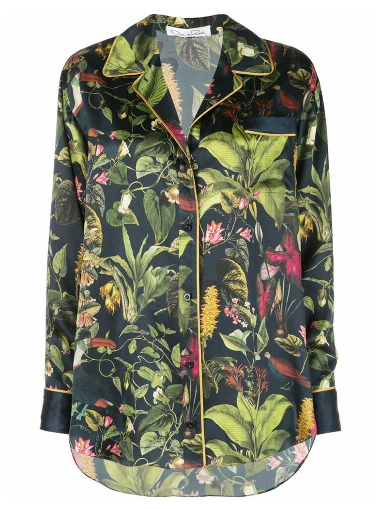 Oscar de la Renta Botanical print shirt - Blue