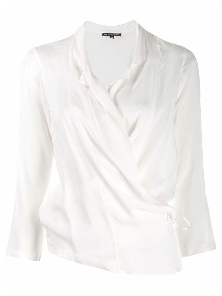 Ann Demeulemeester v-neck fluid blouse - White