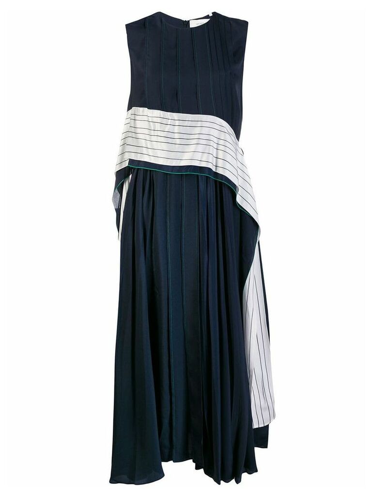 SPORTMAX contrast striped waistband dress - Black