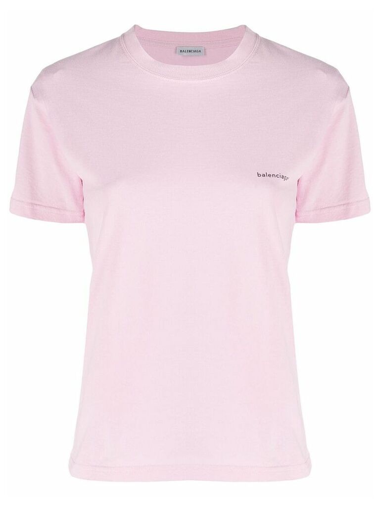 Balenciaga logo print T-shirt - PINK