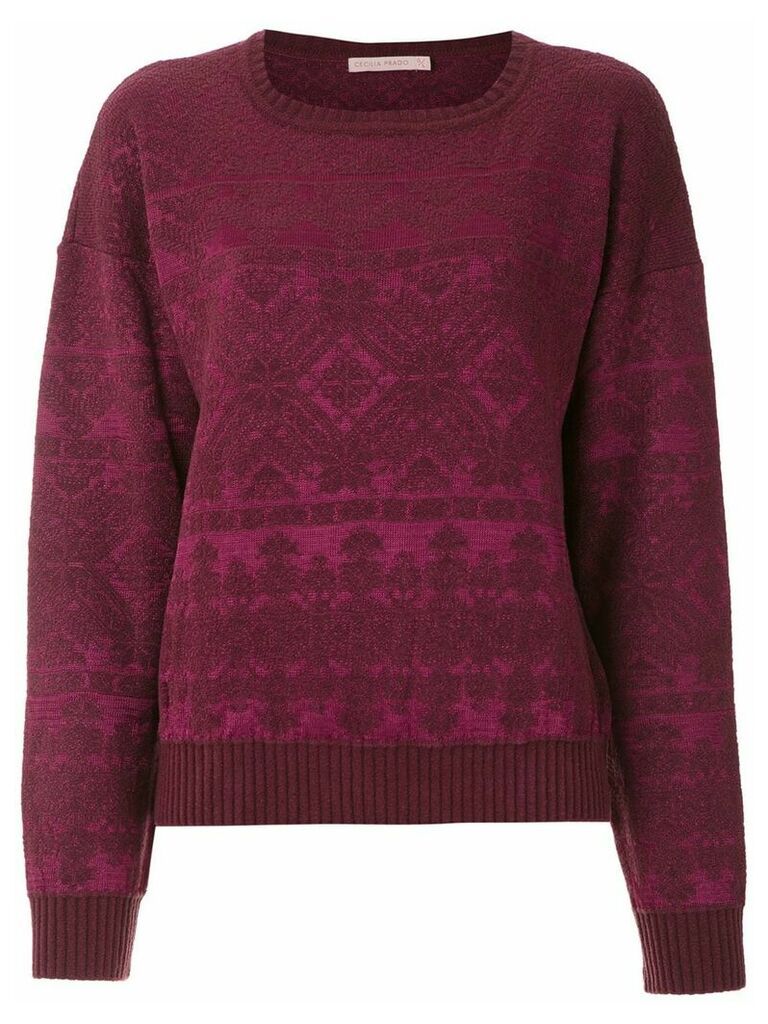 Cecilia Prado geometric pattern knitted jumper - PURPLE