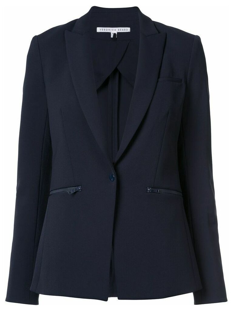 Veronica Beard zip pocket blazer - Blue