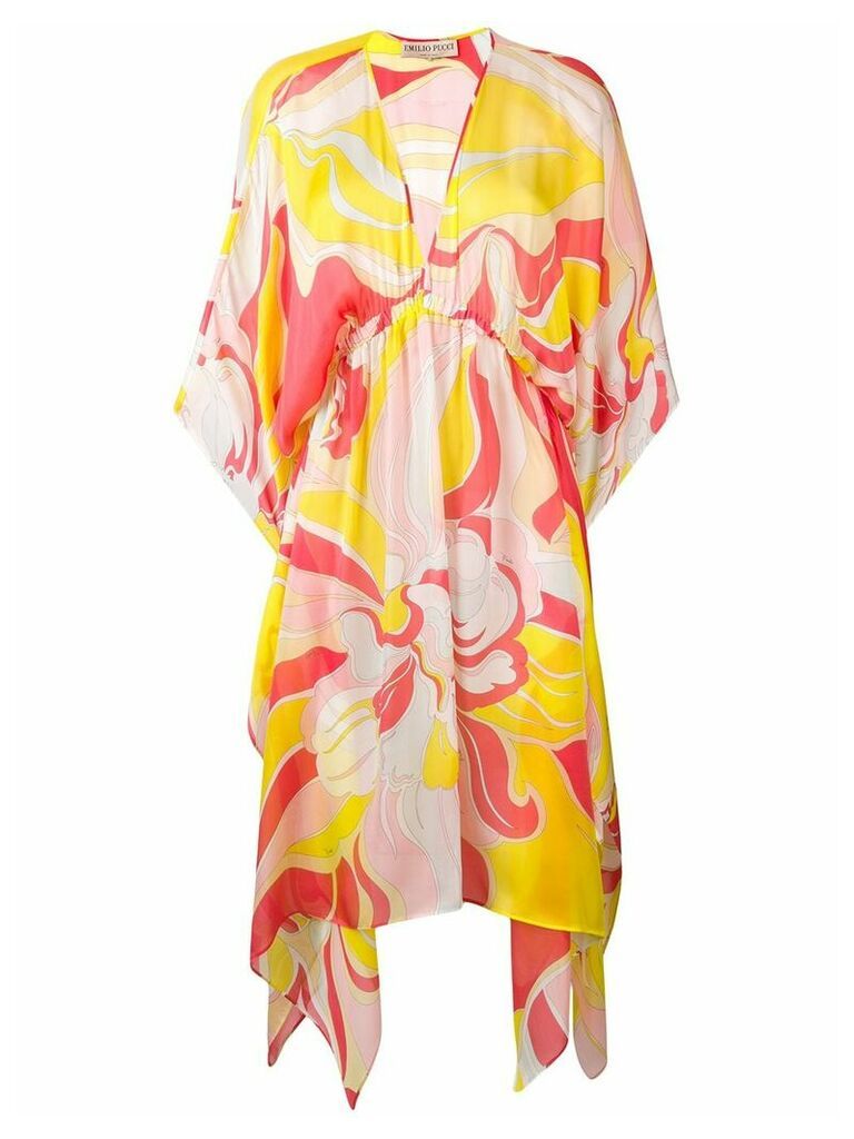 Emilio Pucci Rivera Print Silk Beach Dress - PINK