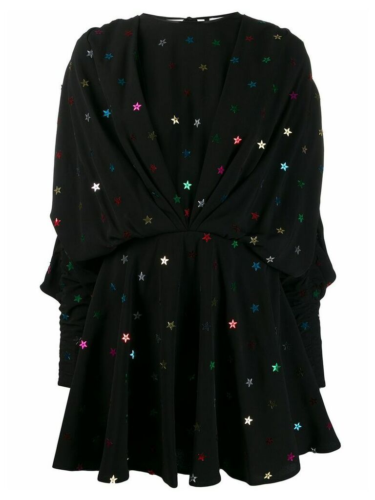 The Attico Star appliqué mini dress - Black