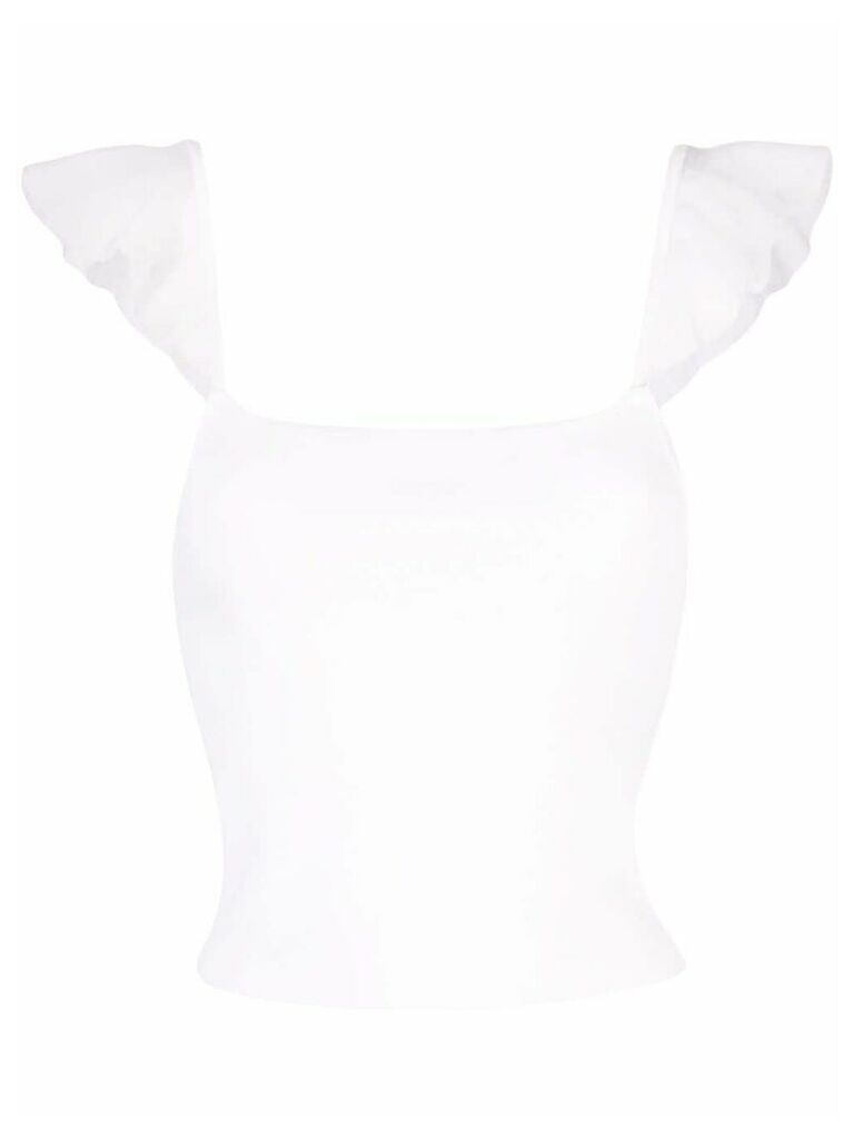 Alice+Olivia Marg cropped top - White