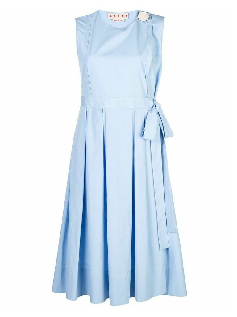 Marni sleeveless pleated dress - Blue