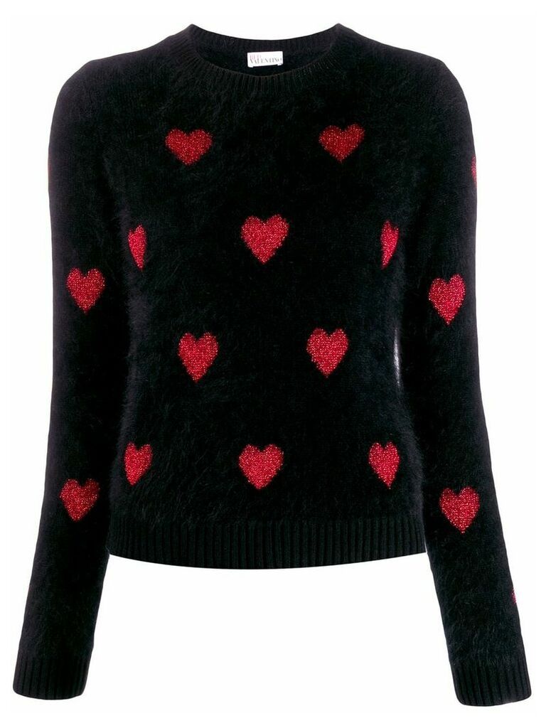 Red Valentino RED(V) heart motif jumper - Black