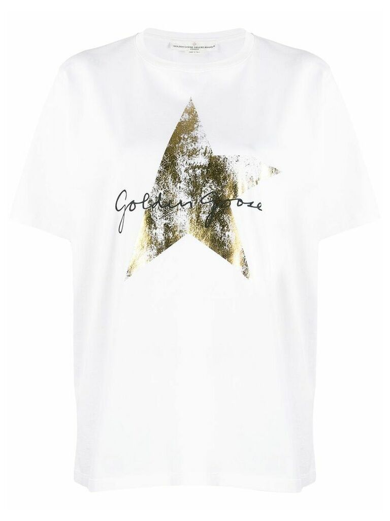 Golden Goose Faded star print T-shirt - White