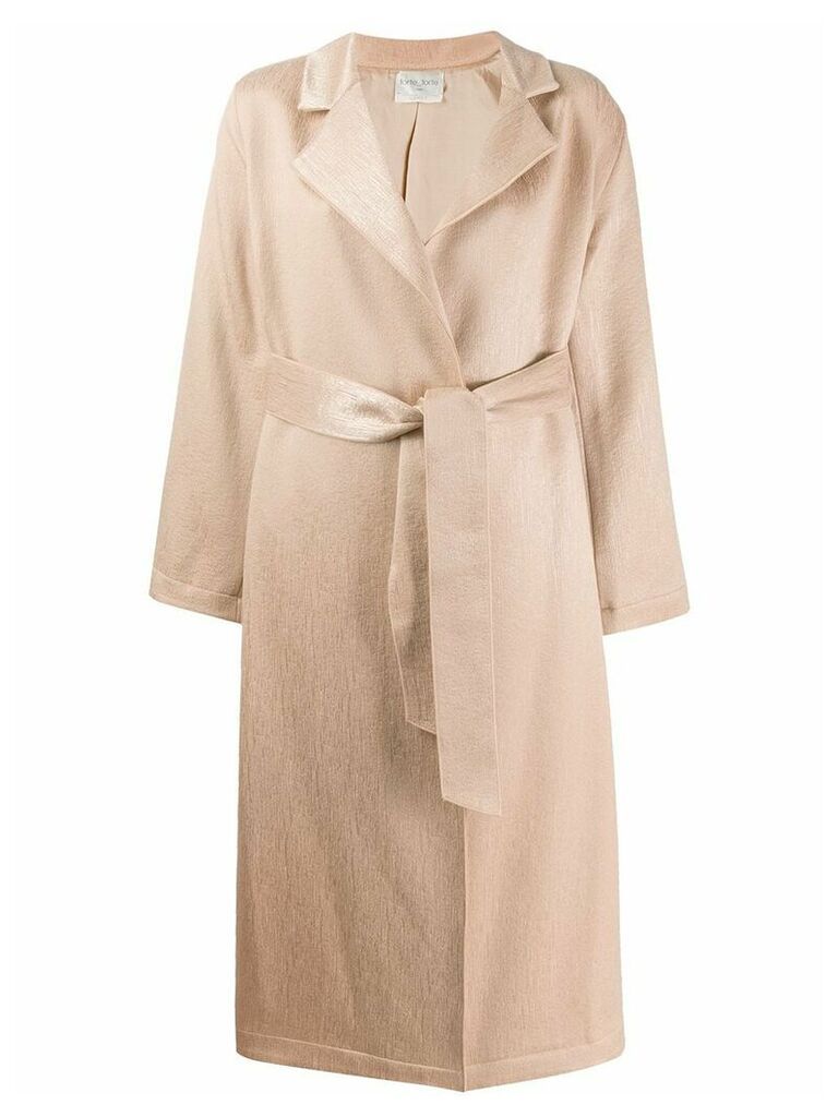 Forte Forte belted single-breasted coat - Neutrals
