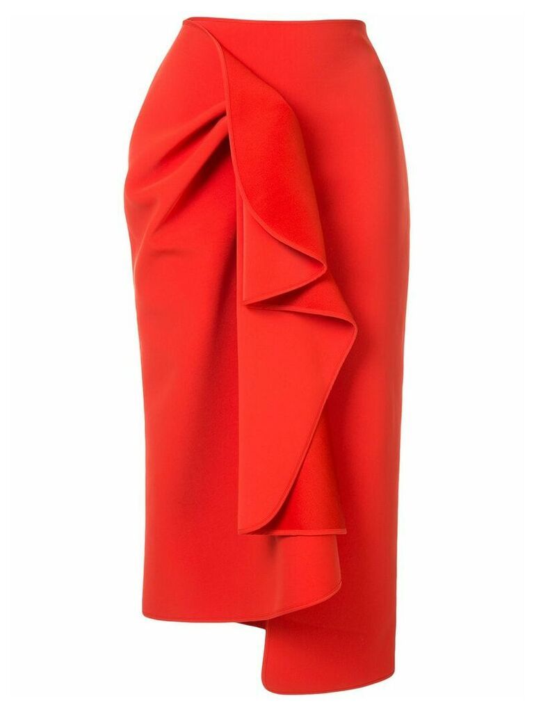 Acler Crawford ruffled skirt - Red