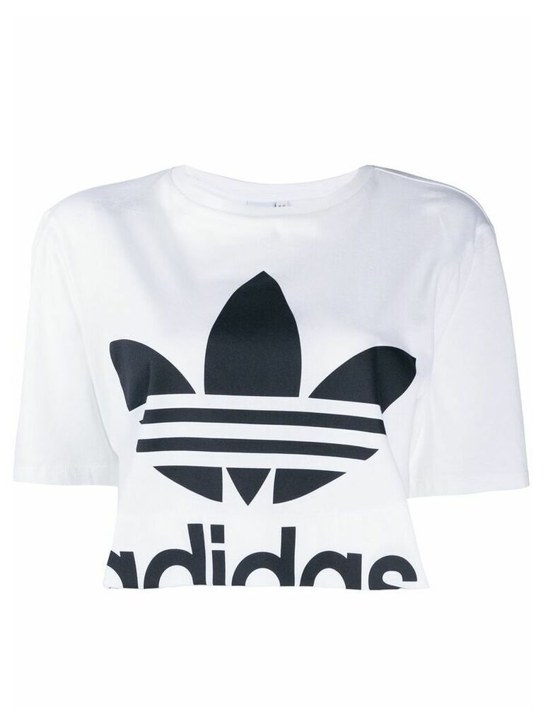 adidas contrast logo T-shirt - White