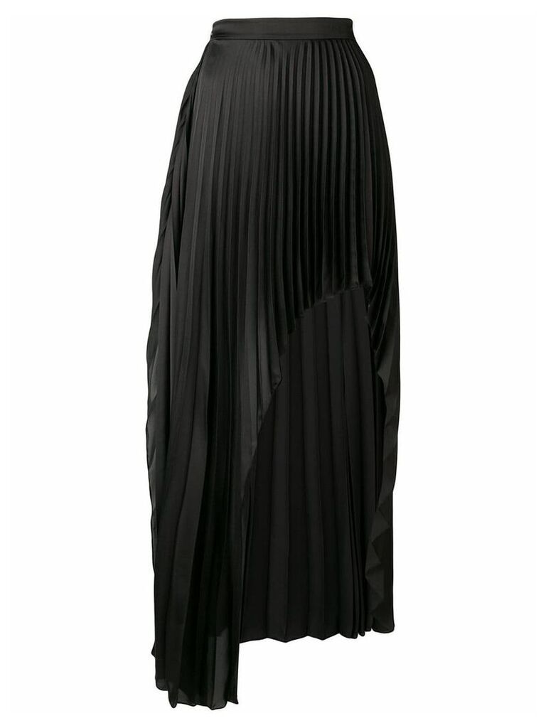 Stella McCartney asymmetric pleated skirt - Black