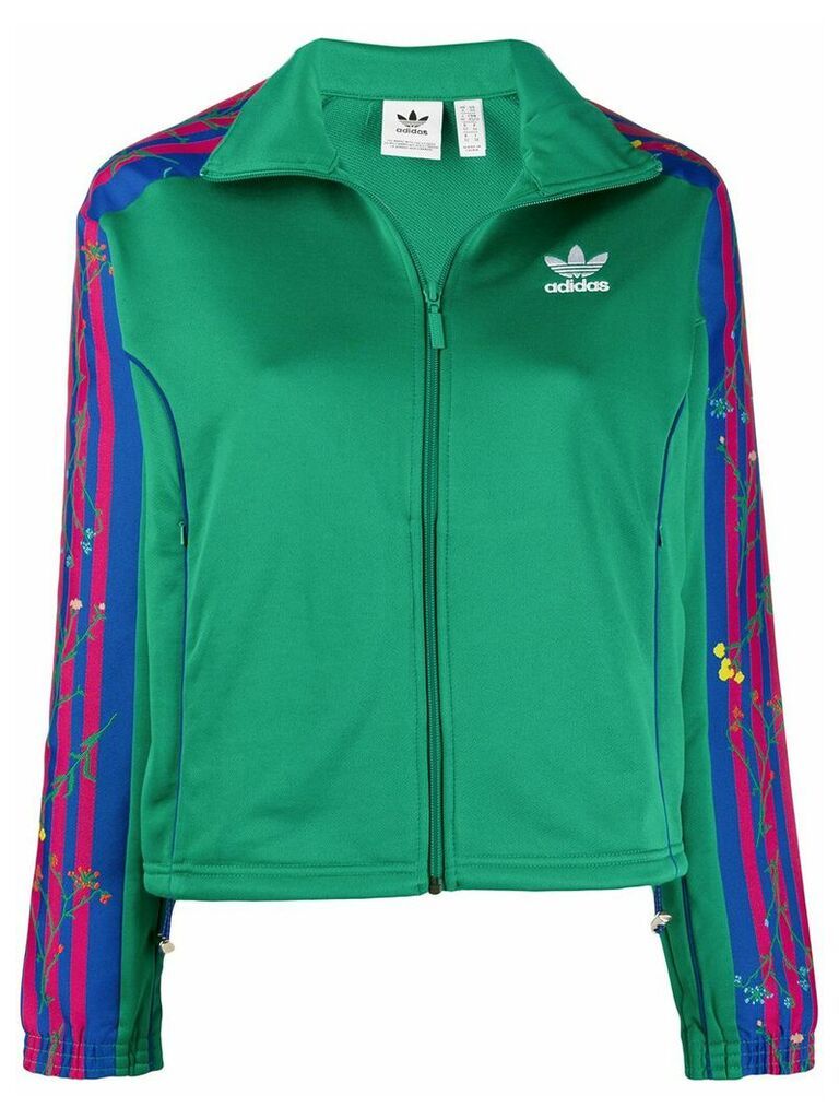 adidas floral track jacket - Green