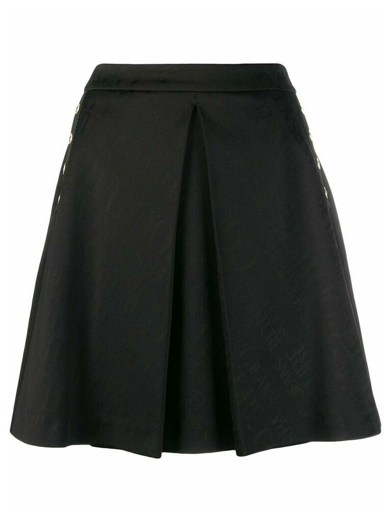 Versace Jeans Couture logo printed skirt - Black