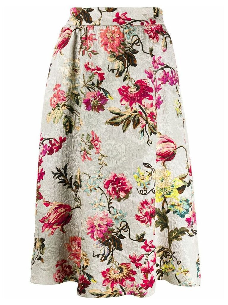 Etro floral print skirt - Neutrals