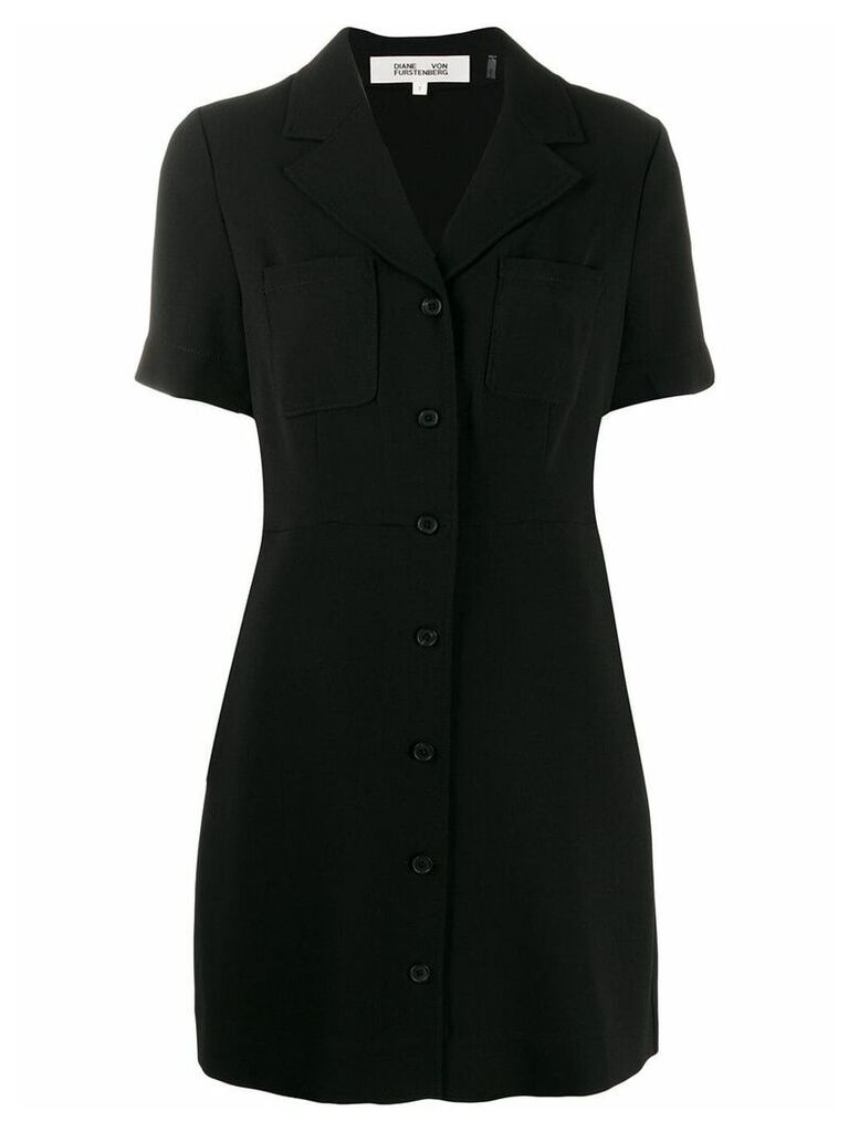 Diane von Furstenberg Rowan button-up mini dress - Black