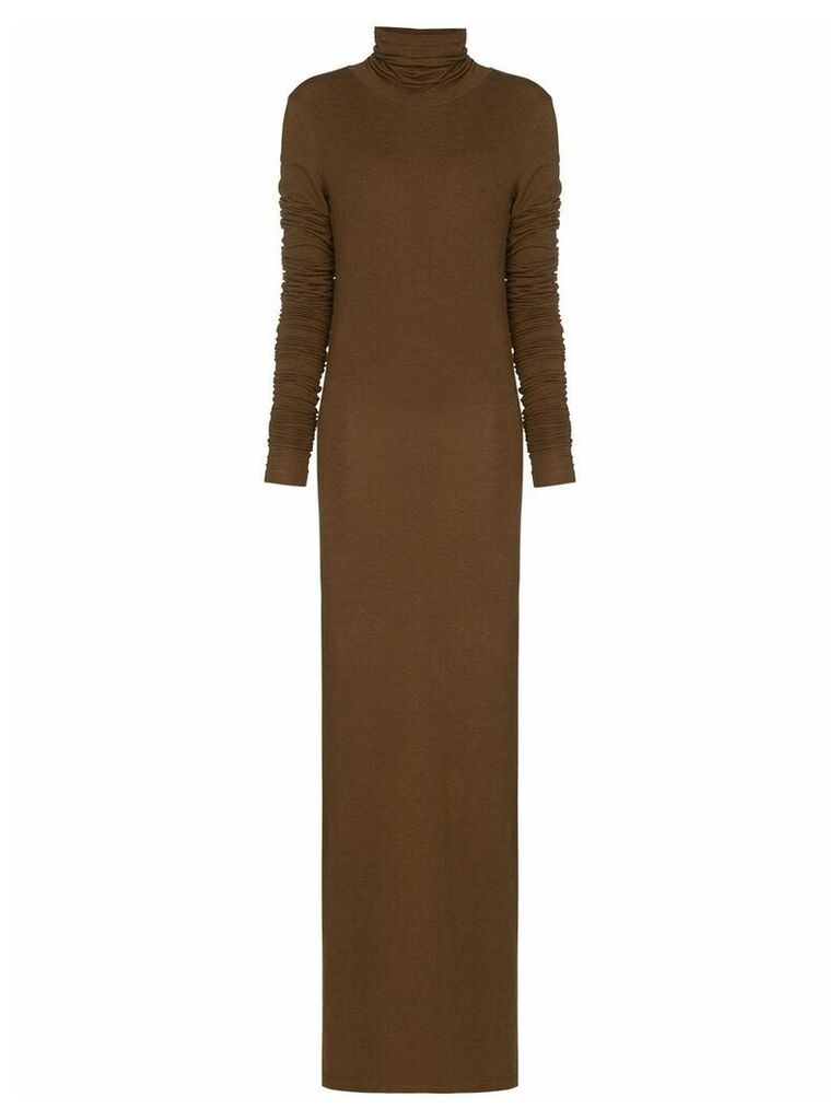 Lemaire roll-neck maxi dress - Brown