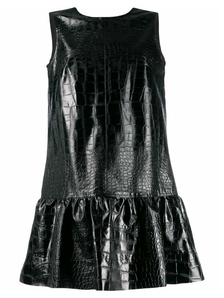 Brognano low back ruffled dress - Black