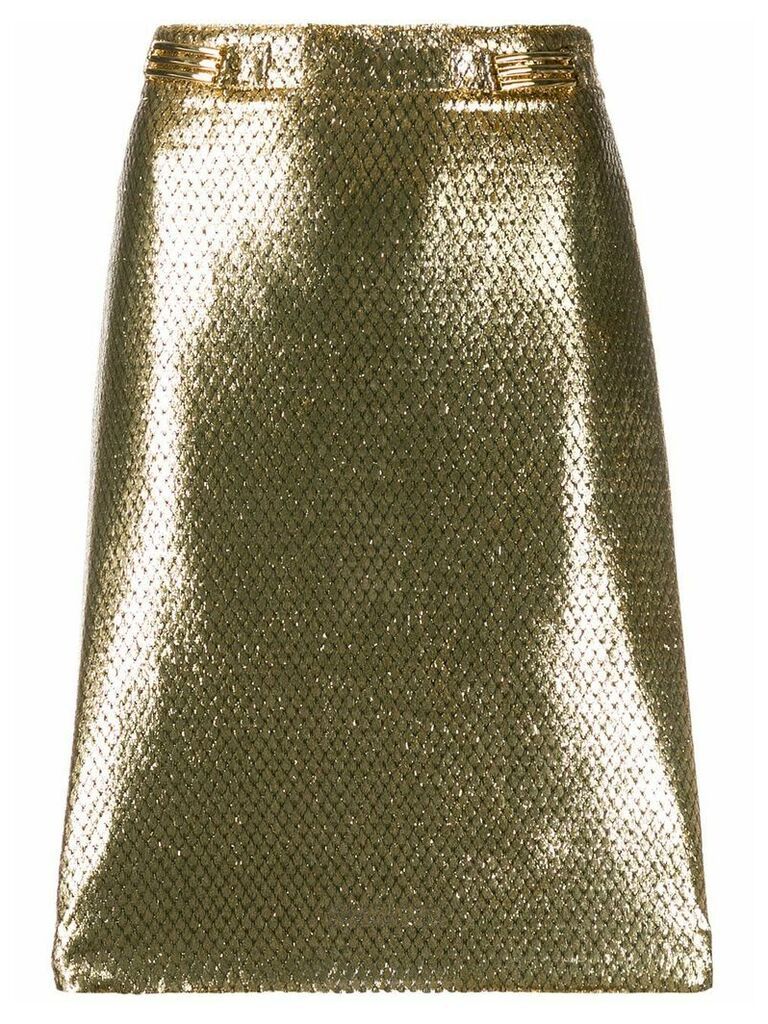 Etro metallic finish skirt - GOLD