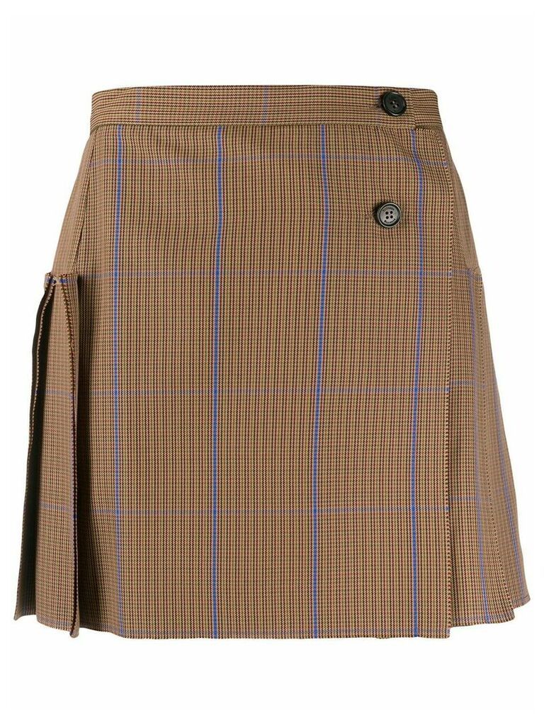 Vivienne Westwood Anglomania check pleated mini skirt - Brown