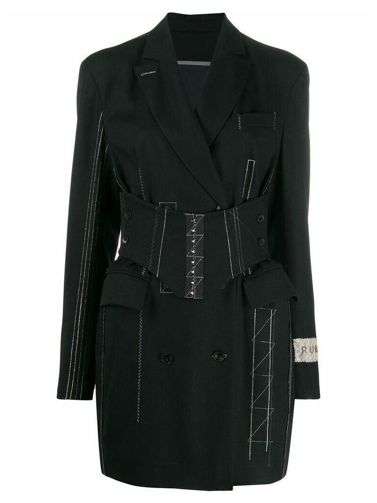 Ruban Jacket dress with corset - Black
