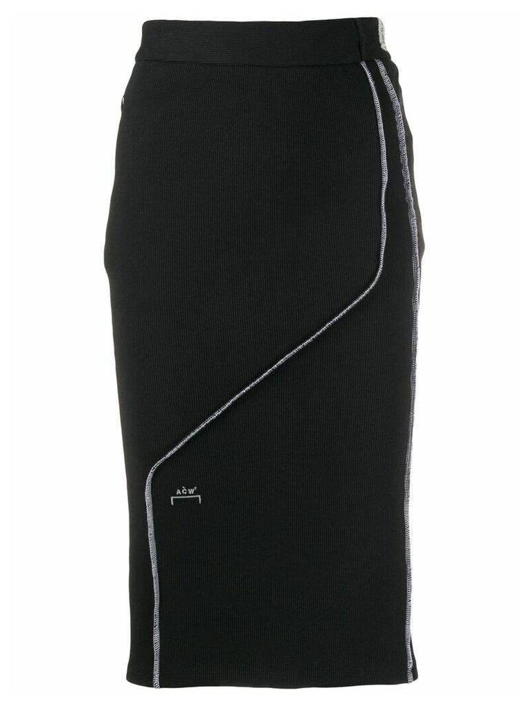 A-COLD-WALL* fitted logo midi skirt - Black