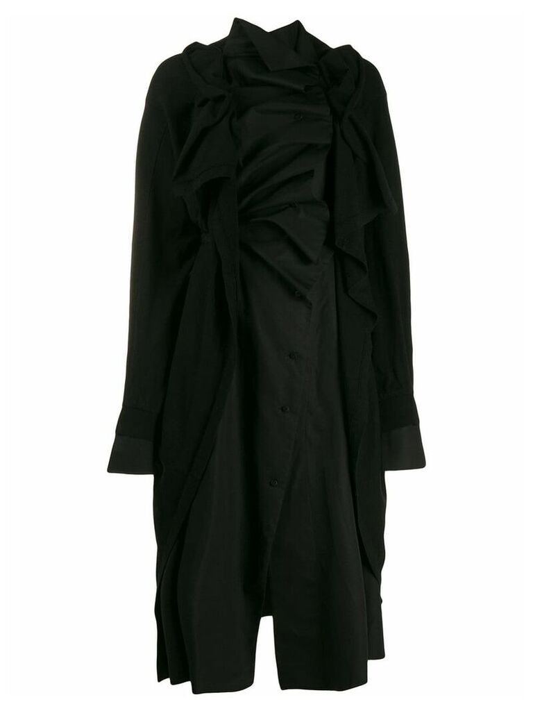 Aganovich ruffled shirt dress - Black