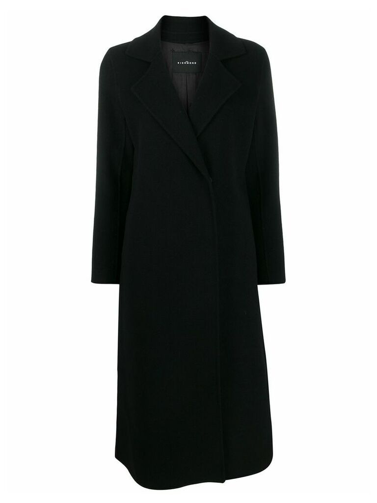 John Richmond minimal fitted coat - Black