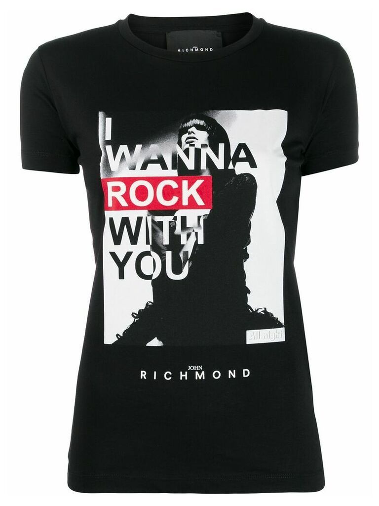 John Richmond 'rock with you' T-shirt - Black