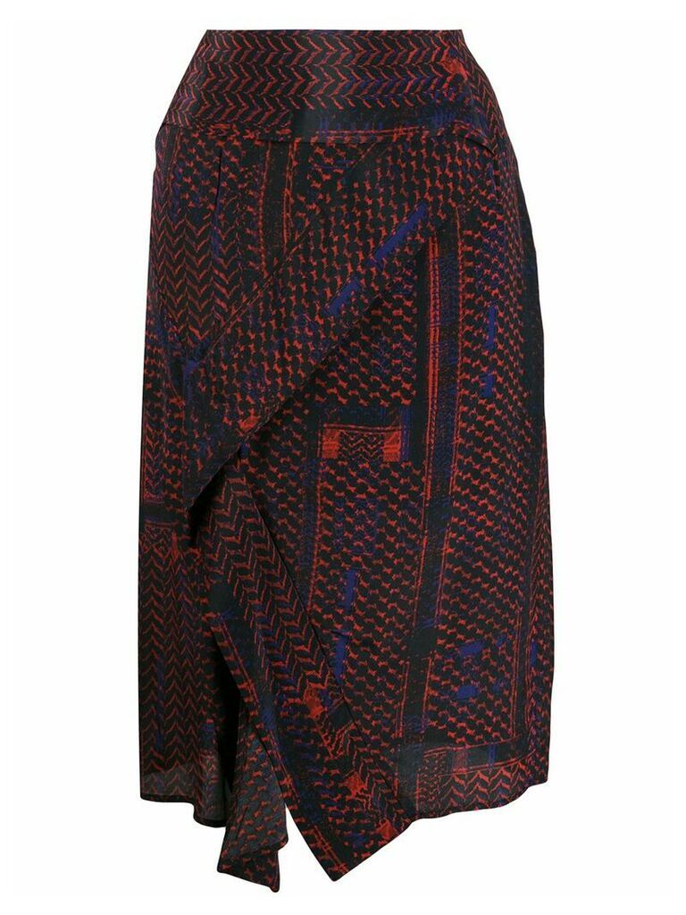 Lala Berlin patterned high-waisted skirt - Red